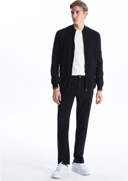 Yeni Sezon Standart Kalıp Dik Yaka Erkek Triko Hırka modelleri