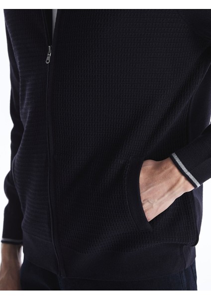 Yeni Sezon Standart Kalıp Dik Yaka Erkek Triko Hırka fırsatları