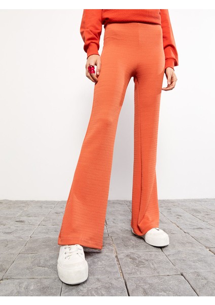 Yeni Sezon Ispanyol Paça Kendinden Desenli Kadın Pantolon fırsatları