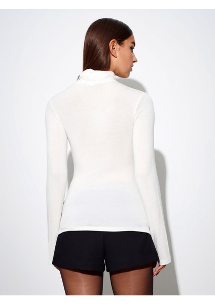 32253 Yün Karışımlı Balıkçı Yaka Top-Ekru modelleri