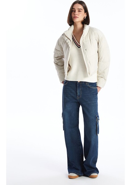 Yeni Sezon Dik Yaka Kadın Şişme Mont fiyatları