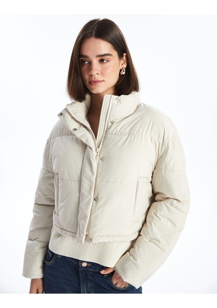 Yeni Sezon Dik Yaka Kadın Şişme Mont modelleri