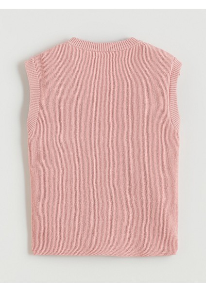 Yeni Sezon Bisiklet Yaka Kız Çocuk Triko Yelek modelleri