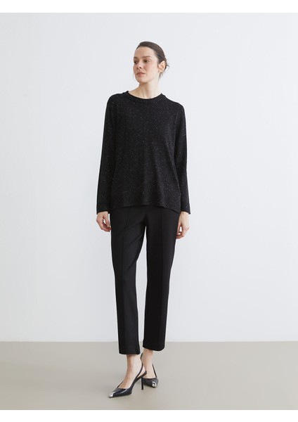 Yeni Sezon Bisiklet Yaka Parlak Görünümlü Kadın Triko Kazak fiyatları