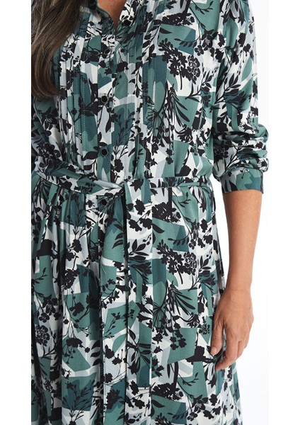 Yeni Sezon Desenli Kadın Gömlek Elbise modelleri