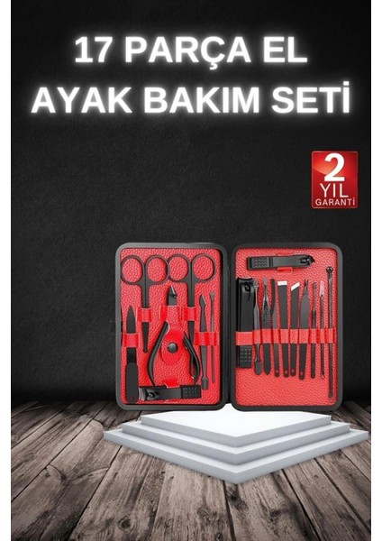 Ieg® 17 Parça Manikür Seti Taşınabilir Özel Çantalı El ve Ayak Bakımı Tırnak Batığı Temizleme fiyatları