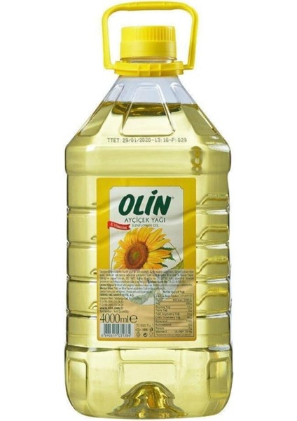 Olin Ayçiçek Yağı 4000 ml Eko Paket