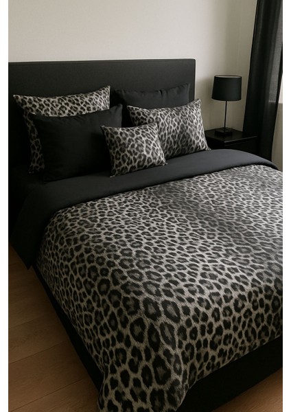 Çift Yönlü Leopar Desen Nevresim Takımı
