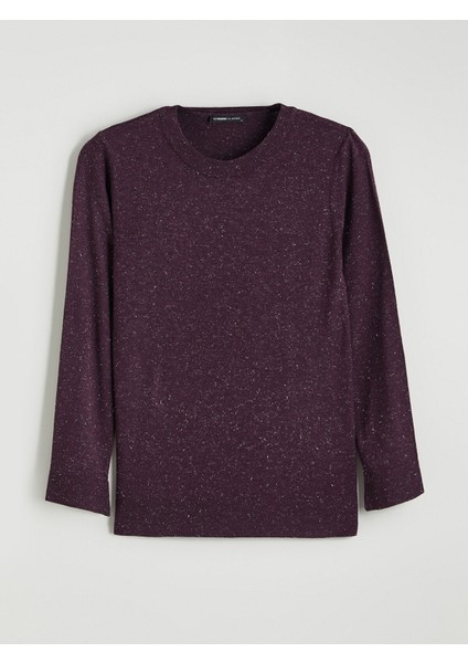 Yeni Sezon Bisiklet Yaka Parlak Görünümlü Kadın Triko Kazak indirimleri