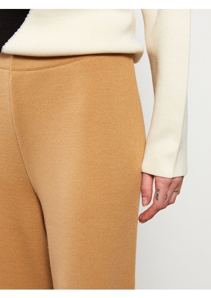 Yeni Sezon Kadın Standart Fit Düz Triko Pantolon fırsatları