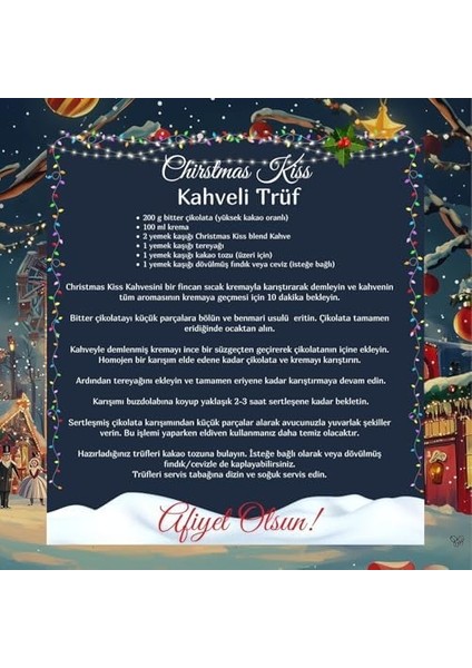 Mim And More Christmas Kiss Coffee 2024 - Çikolatalı Marshmallow Aromalı Special Coffee Blend Filtre 200 gr fiyatları