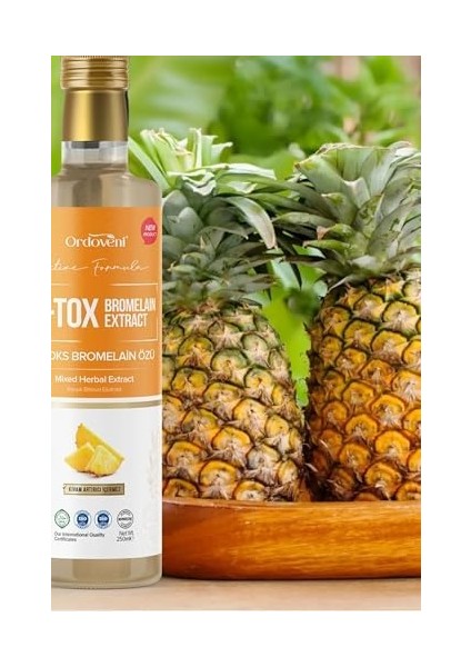 Bromelain | Ödem Atmaya ve Kilo Vermeye Yardımcı | 250ML modelleri