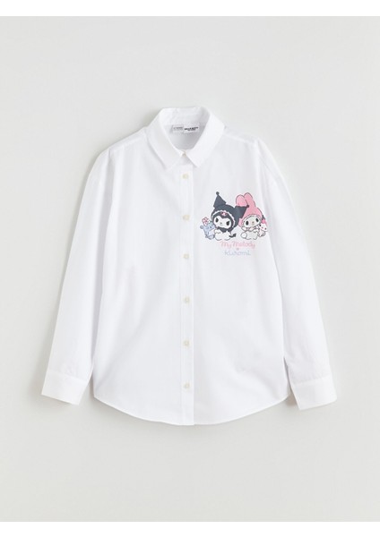 Yeni Sezon My Melody ve Kuromi Baskılı Kız Çocuk Gömlek