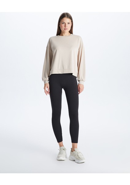 Yeni Sezon Bisiklet Yaka Oversize Kadın Sweatshirt modelleri