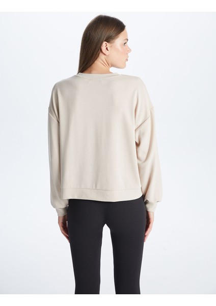 Yeni Sezon Bisiklet Yaka Oversize Kadın Sweatshirt indirimleri