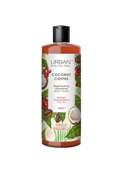 Urban Care Coconut Coffee Yenileyici ve Pürüzsüzleştirici Duş Jeli, 750 ml