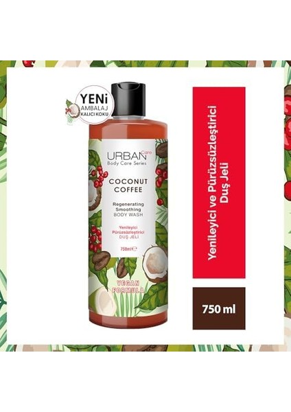 Urban Care Coconut Coffee Yenileyici ve Pürüzsüzleştirici Duş Jeli, 750 ml modelleri