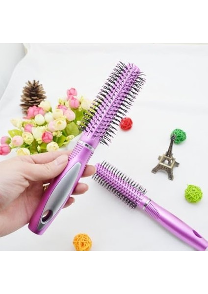 Yuvarlak Saç Fırçası ve Tarak – Mor, Masaj Uçlu, Hacim ve Şekillendirme Için modelleri