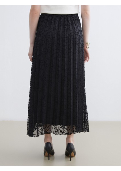 Yeni Sezon Beli Lastikli Desenli Şifon Pileli Etek fırsatları