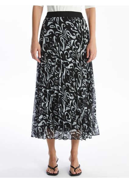 Yeni Sezon Beli Lastikli Desenli Pileli Kadın Etek fiyatları