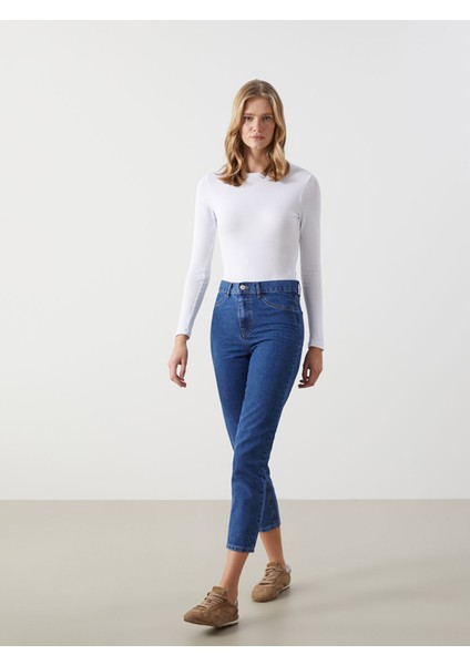 Yeni Sezon Mom Fit Kadın Jean Pantolon