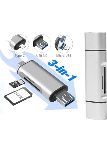 5848 Type C USB Kart Okuyucu Micro Sd Card Reader Çevirici Dönüştürücü Adaptör fiyatları
