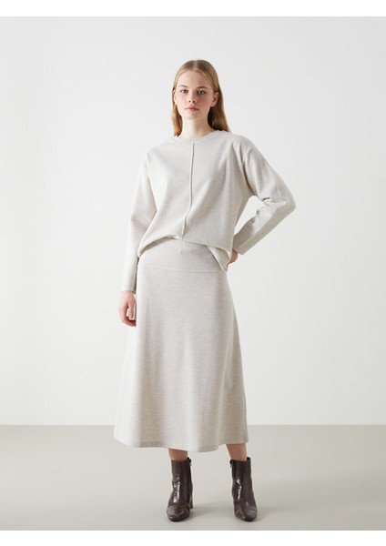 Yeni Sezon Beli Lastikli Kadın Triko Etek