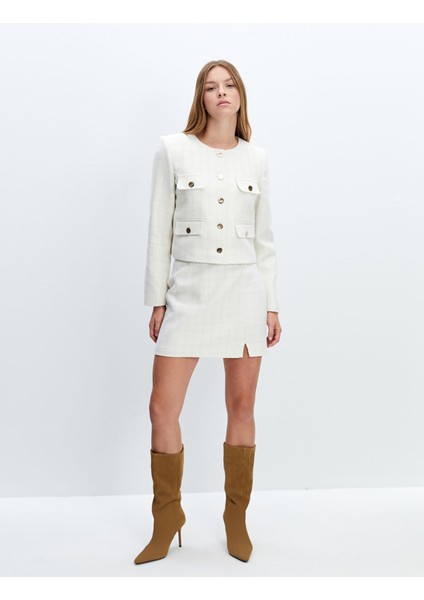 Yeni Sezon Beli Fermuarlı Ekose Kadın Etek fiyatları