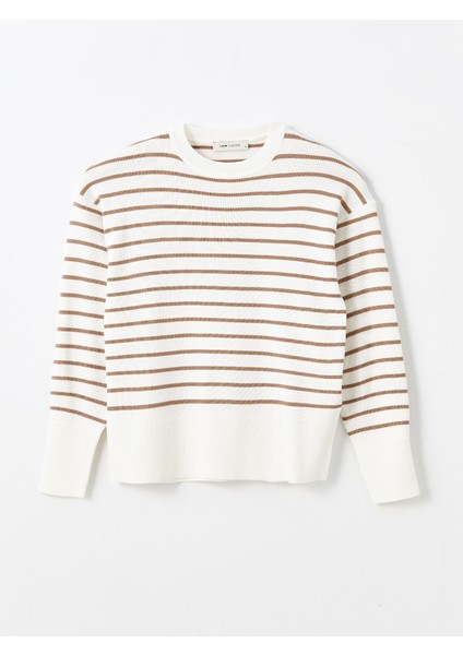 Yeni Sezon Bisiklet Yaka Çizgili Uzun Kollu Kadın Triko Kazak indirimleri