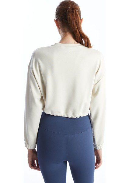 Yeni Sezon Bisiklet Yaka Düz Oversize Kadın Sweatshirt fırsatları