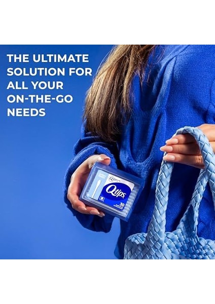 Q-Tips Swabs Seyahat Paketi, 30 Sayılı, 1 Adet Mavi