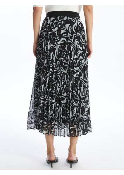 Yeni Sezon Beli Lastikli Desenli Pileli Kadın Etek fırsatları