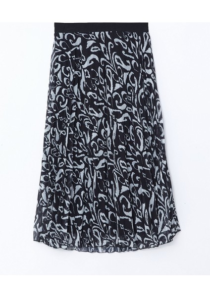 Yeni Sezon Beli Lastikli Desenli Pileli Kadın Etek indirimleri