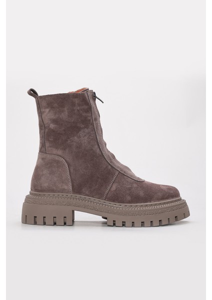 Hakiki Deri Kürklü Kadın Klasik Bot 657KZA2511