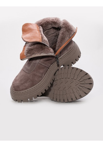 Hakiki Deri Kürklü Kadın Klasik Bot 657KZA2511 modelleri
