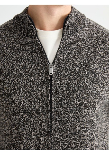 Yeni Sezon Standart Kalıp Dik Yaka Erkek Triko Hırka modelleri