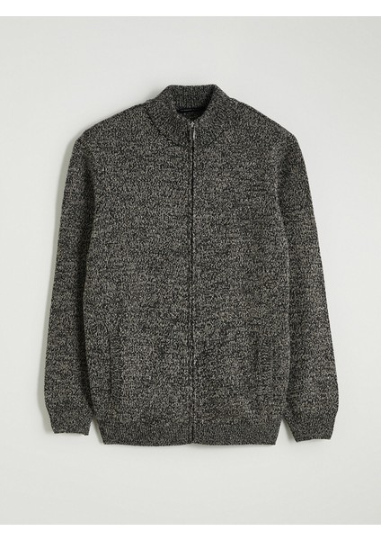 Yeni Sezon Standart Kalıp Dik Yaka Erkek Triko Hırka indirimleri