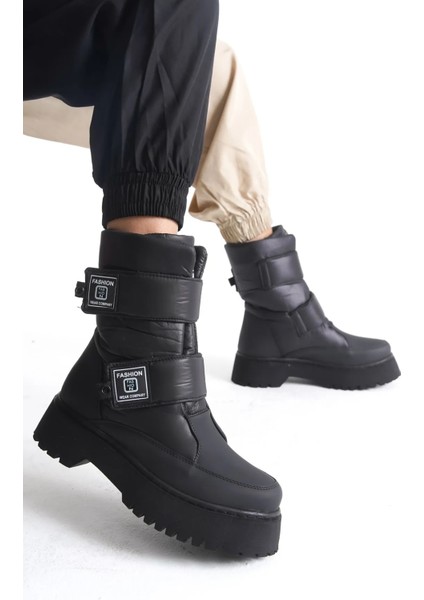 MİAX Paraşüt Kumaş Su Geçirmez Siyah Mat Kar Botu modelleri