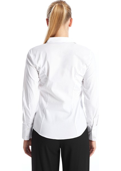 Yeni Sezon Çizgili Poplin Kadın Gömlek fırsatları