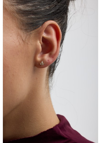 14 Ayar Altın Taşlı Tragus Piercing