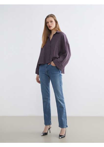 Yeni Sezon Straight Fit Kadın Jean Pantolon