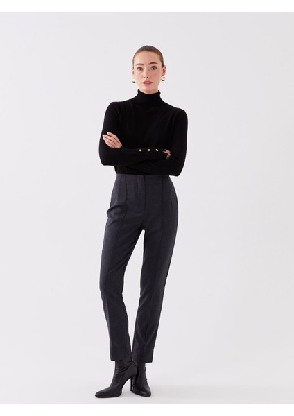 Yeni Sezon Dar Fit Dikiş Detaylı Kadın Pantolon