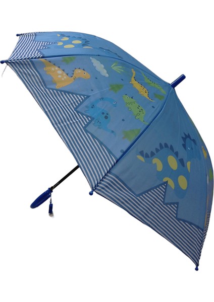 Eğlenceli Desenli Çocuk Şemsiyesi Düdüklü