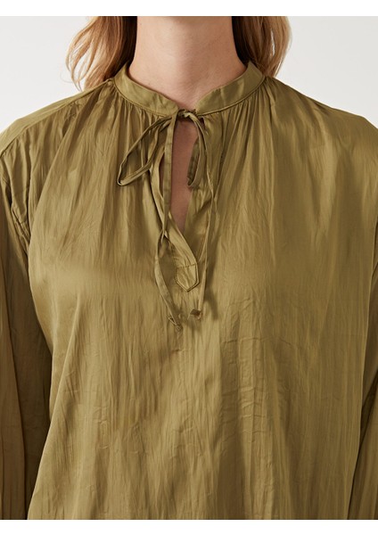 Yeni Sezon Bağlamalı Yaka Kadın Bluz modelleri