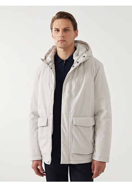 Yeni Sezon Standart Kalıp Kapüşonlu Erkek Mont