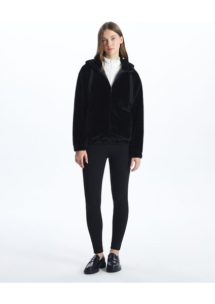 Yeni Sezon Kapüşonlu Oversize Kadın Pelüş Mont fiyatları