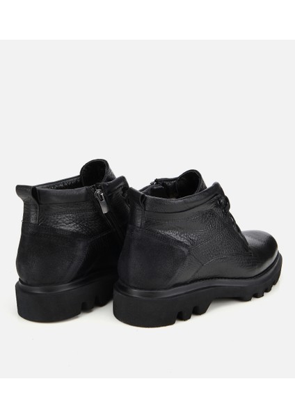 02BOH284780A100 ERKEK Deri Siyah Bağcıklı Kalın Tabanlı Casual Bot fırsatları