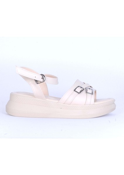 Moda Ayakkabı 147 Ortopedik Kadın Tokalı Sandalet Ayakkabı