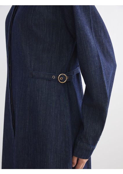 Yeni Sezon Gömlek Yaka Jean Elbise modelleri