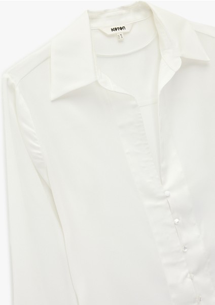 Düğmeli Uzun Kollu Klasik Yaka Gömlek modelleri